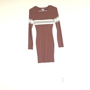 Purple dress with stripes from fashion nova